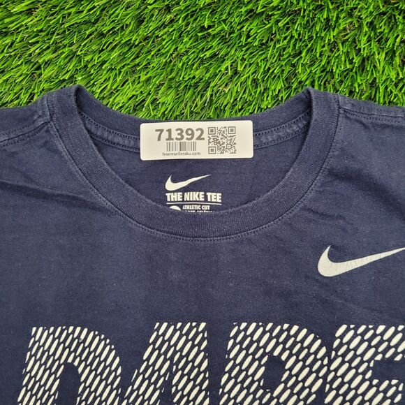 NIKE Chest-Swoosh Shirt Large 21x25 Dare-to-Air Spellout - Picture 10 of 13